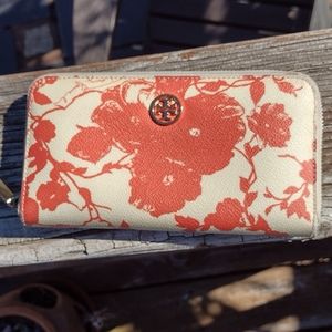 Tory Burch Robinson floral zip wallet